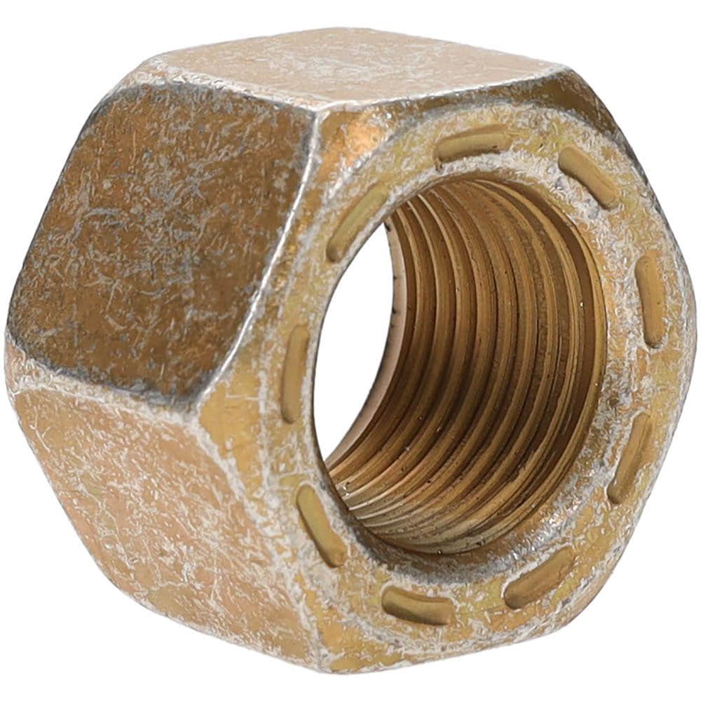 Hex Nut: 3/4-16, Grade L9 Steel, Zinc Yellow Dichromate Cad & Waxed Finish