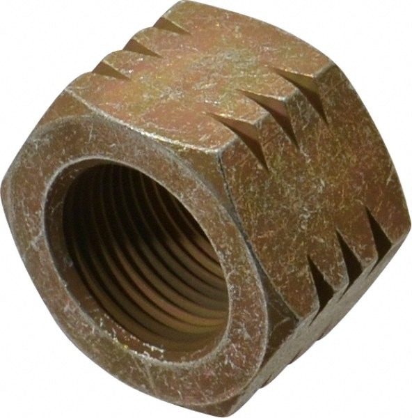 Hex Nut: 1-14, Grade L9 Steel, Zinc Yellow Dichromate Cad & Waxed Finish