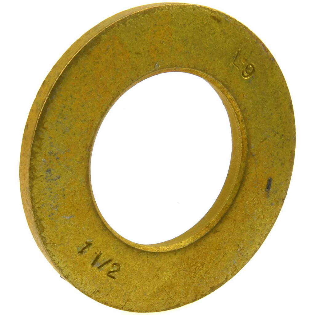 Made in USA 1-1/2" Screw SAE Flat Washer: Grade 9 Steel, Yellow Zinc Dichromate - 38 to 45 HRC | 2-Pack | Part #448026PR