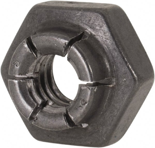 Flex-Loc 20FAC-420 1/4-20 UNC Grade 2 Heavy Hex Lock Nut with Expanding Flex Top 