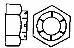 Flex-Loc 20FA-256 #2-56 UNJC Grade 2 Hex Lock Nut with Expanding Flex Top Image