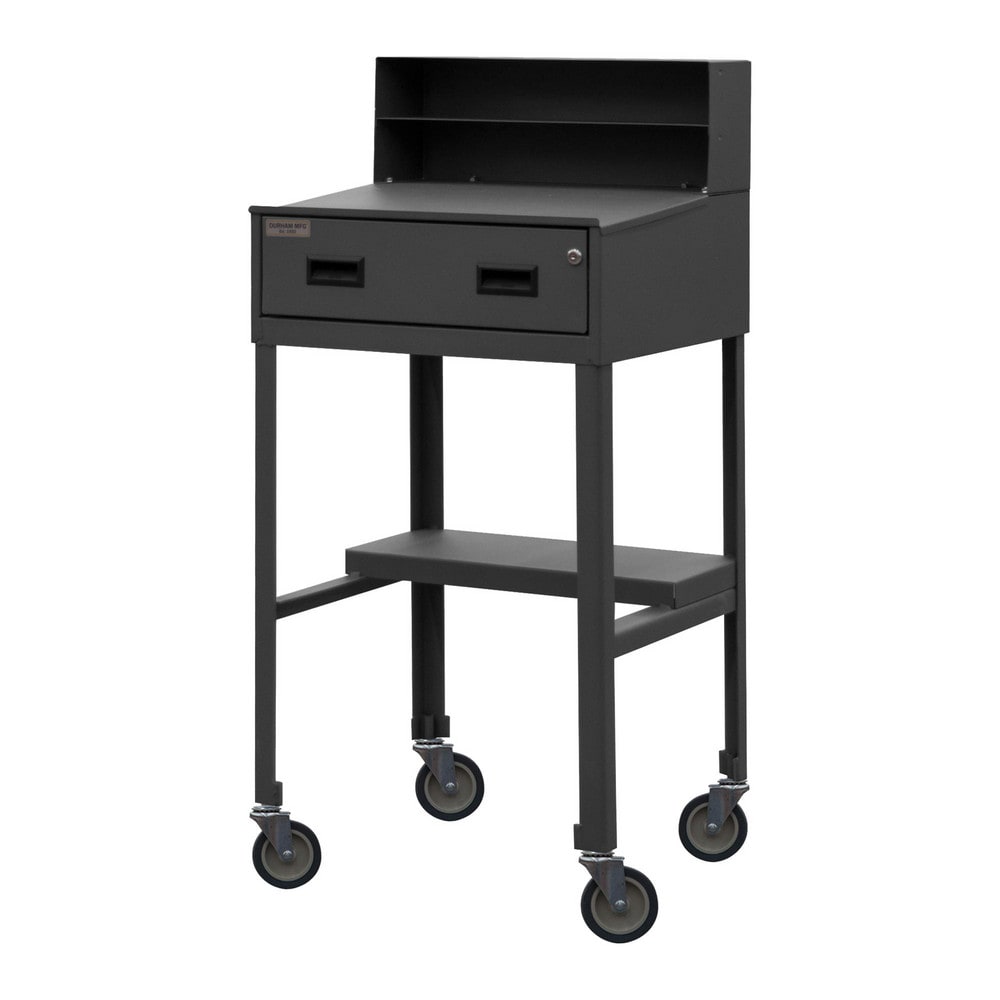 Durham MSD-2023-95 Mobile Shop Desk Mobile Work Center: 20" OAD, 1 Drawer Image