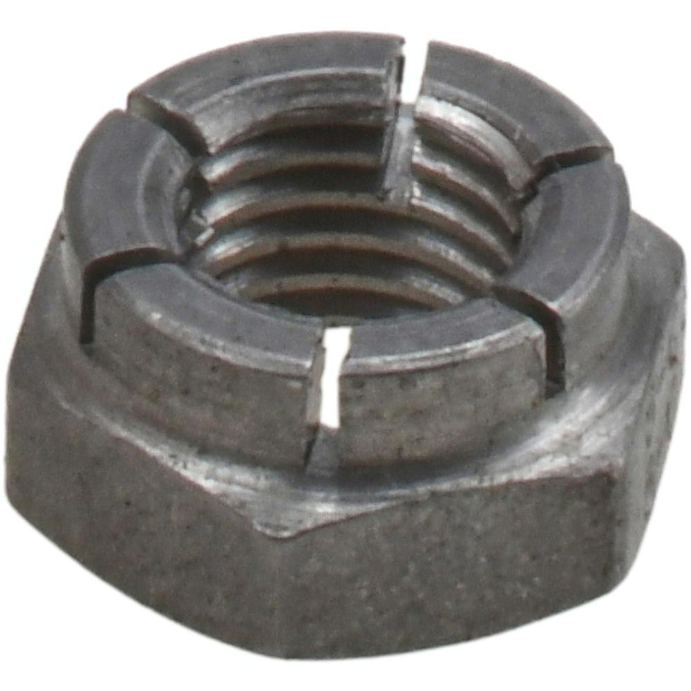Flex-Loc Hex Lock Nut: Expanding Flex Top Lock, 5/16-24, Grade 18-8 Stainless Steel, Bright/Uncoated Finish - 17/64" High, 0.4920" Flange Dia, Right
