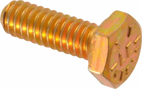 Value Collection 454006PR Hex Head Cap Screw: 1/4-20 x 3/4", Grade 8 Steel, Zinc-Plated Image