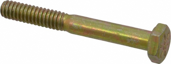 Value Collection DACS0250200CY Hex Head Cap Screw: 1/4-20 x 2", Grade 8 Steel, Zinc-Plated Image
