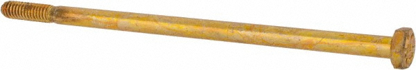 Value Collection DACS0250550CY Hex Head Cap Screw: 1/4-20 x 5-1/2", Grade 8 Steel, Zinc-Plated Image