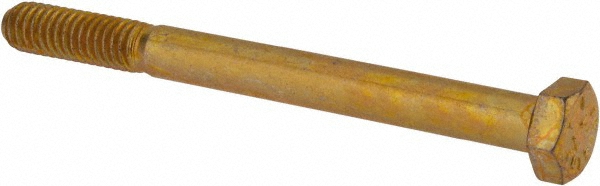 Value Collection DACS0310350CY Hex Head Cap Screw: 5/16-18 x 3-1/2", Grade 8 Steel, Zinc-Plated Image