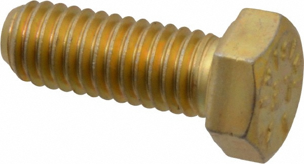 Value Collection DACS0380100CY Hex Head Cap Screw: 3/8-16 x 1", Grade 8 Steel, Zinc-Plated Image