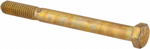 Value Collection DACS0380400CY Hex Head Cap Screw: 3/8-16 x 4", Grade 8 Steel, Zinc-Plated Image