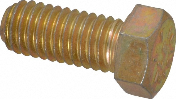 Value Collection DACS0440100CY Hex Head Cap Screw: 7/16-14 x 1", Grade 8 Steel, Zinc-Plated Image