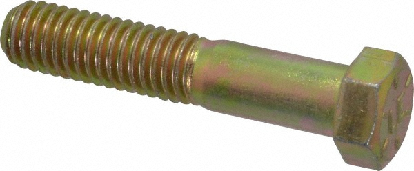 Value Collection DACS0440225CY Hex Head Cap Screw: 7/16-14 x 2-1/4", Grade 8 Steel, Zinc-Plated Image