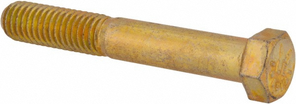 Value Collection DACS0440300CY Hex Head Cap Screw: 7/16-14 x 3", Grade 8 Steel, Zinc-Plated Image