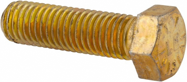 Value Collection DACS0560200CY Hex Head Cap Screw: 9/16-12 x 2", Grade 8 Steel, Zinc-Plated Image