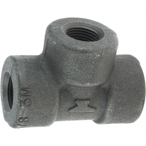 Anvil 361119407 Black Tee: 3/8", Threaded 