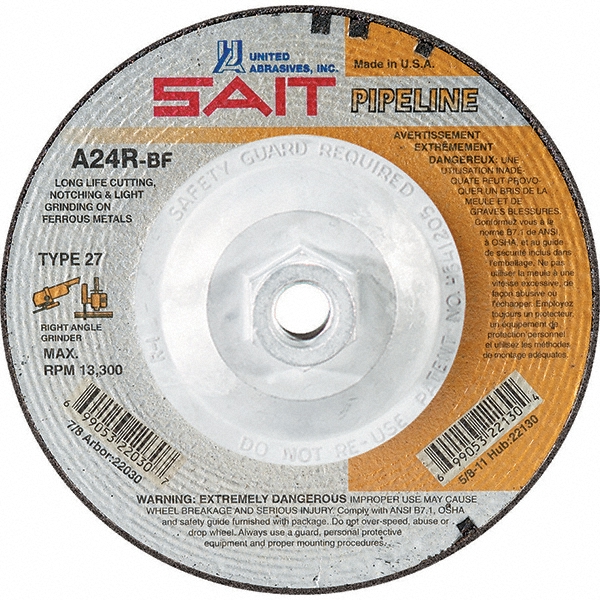 Sait - Depressed-Center Wheel: Type 27, 4-1/2