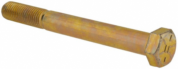 Value Collection DACS0880800CY Hex Head Cap Screw: 7/8-9 x 8", Grade 8 Steel, Zinc-Plated Image