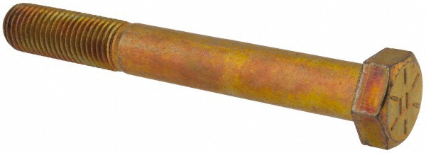 Value Collection DACS1000800CY Hex Head Cap Screw: 1-8 x 8", Grade 8 Steel, Zinc-Plated Image