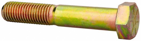 Value Collection DAMB1130650CY Hex Head Cap Screw: 1-1/8 - 7 x 6-1/2", Grade 8 Steel, Zinc-Plated Image