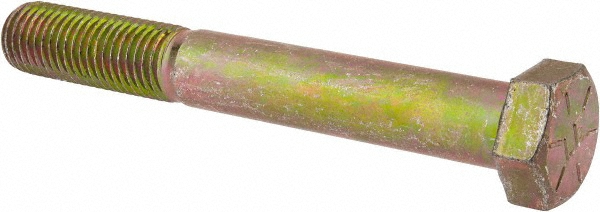 Value Collection DAMB1130850CY Hex Head Cap Screw: 1-1/8 - 7 x 8-1/2", Grade 8 Steel, Zinc-Plated Image