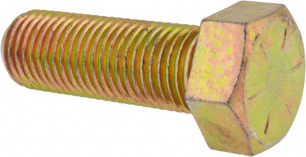 Value Collection DAMB1250375CY Hex Head Cap Screw: 1-1/4 - 7 x 3-3/4", Grade 8 Steel, Zinc-Plated Image