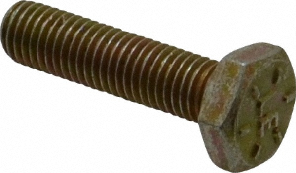 Value Collection DACS0250100FY Hex Head Cap Screw: 1/4-28 x 1", Grade 8 Steel, Zinc-Plated Image