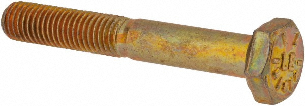 Value Collection DACS0250175FY Hex Head Cap Screw: 1/4-28 x 1-3/4", Grade 8 Steel, Zinc-Plated Image