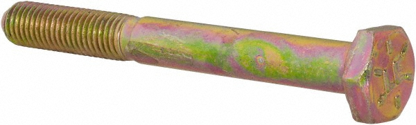Value Collection DACS0250225FY Hex Head Cap Screw: 1/4-28 x 2-1/4", Grade 8 Steel, Zinc-Plated Image