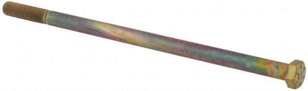 Value Collection DACS0380800FY Hex Head Cap Screw: 3/8-24 x 8", Grade 8 Steel, Zinc-Plated Image