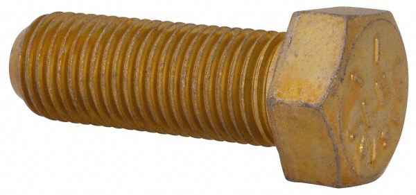 Value Collection DACS0440125FY Hex Head Cap Screw: 7/16-20 x 1-1/4", Grade 8 Steel, Zinc-Plated Image