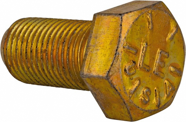 Value Collection DACS0500100FY Hex Head Cap Screw: 1/2-20 x 1", Grade 8 Steel, Zinc-Plated Image