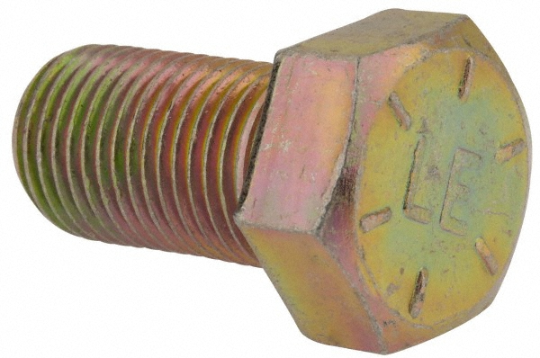 Value Collection DACS0560100FY Hex Head Cap Screw: 9/16-18 x 1", Grade 8 Steel, Zinc-Plated Image