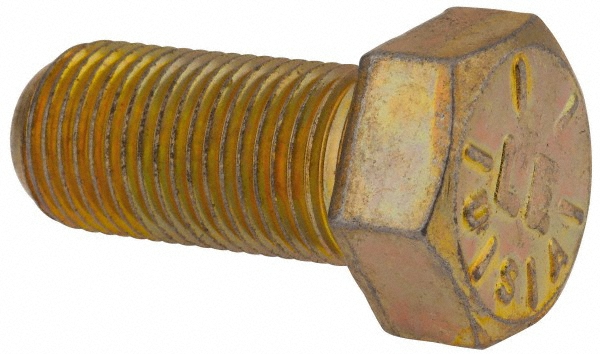 Value Collection DACS0560125FY Hex Head Cap Screw: 9/16-18 x 1-1/4", Grade 8 Steel, Zinc-Plated Image