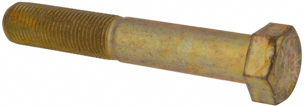 Value Collection DACS0560350FY Hex Head Cap Screw: 9/16-18 x 3-1/2", Grade 8 Steel, Zinc-Plated Image