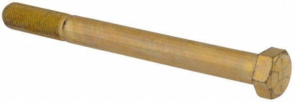 Value Collection DACS0560600FY Hex Head Cap Screw: 9/16-18 x 6", Grade 8 Steel, Zinc-Plated Image