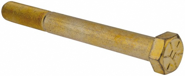 Value Collection DACS0880800FY Hex Head Cap Screw: 7/8-14 x 8", Grade 8 Steel, Zinc-Plated Image