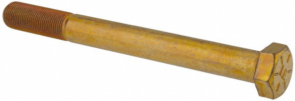 Value Collection DAMB0880900FY Hex Head Cap Screw: 7/8-14 x 9", Grade 8 Steel, Zinc-Plated Image