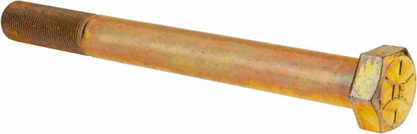 Value Collection DAMB1001000FY Hex Head Cap Screw: 1-14 x 10", Grade 8 Steel, Zinc-Plated Image