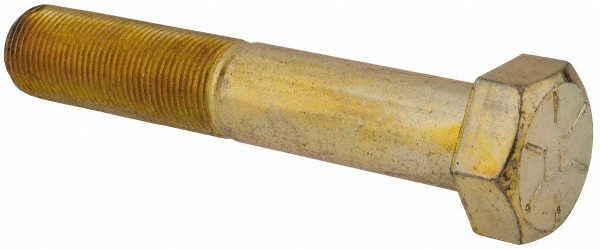 Value Collection DAMB1130650FY Hex Head Cap Screw: 1-1/8 - 12 x 6-1/2", Grade 8 Steel, Zinc-Plated Image