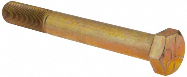 Value Collection DAMB1130900FY Hex Head Cap Screw: 1-1/8 - 12 x 9", Grade 8 Steel, Zinc-Plated Image