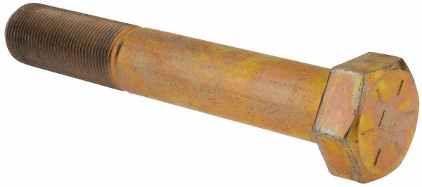 Value Collection DAMB1250800FY Hex Head Cap Screw: 1-1/4 - 12 x 8", Grade 8 Steel, Zinc-Plated Image