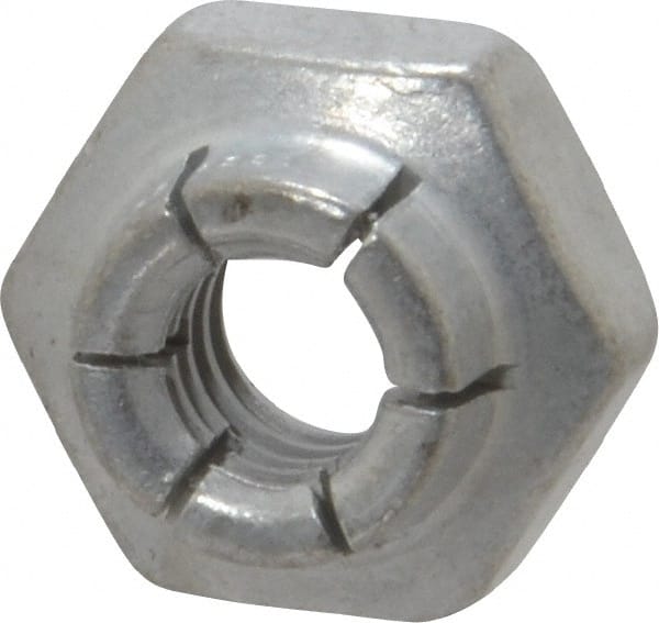 Flex-Loc 21FAC-420 1/4-20 UNC Grade 2 Heavy Hex Lock Nut with Expanding Flex Top 