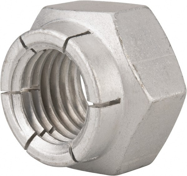 Flex-Loc - Hex Lock Nut: Flex Top, 1-8, Grade 2 Steel, Cadmium