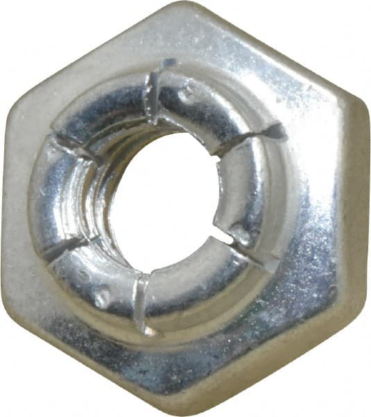 Flex-Loc 21FKC-420 1/4-20 UNC Grade 2 Heavy Hex Lock Nut with Expanding Flex Top 