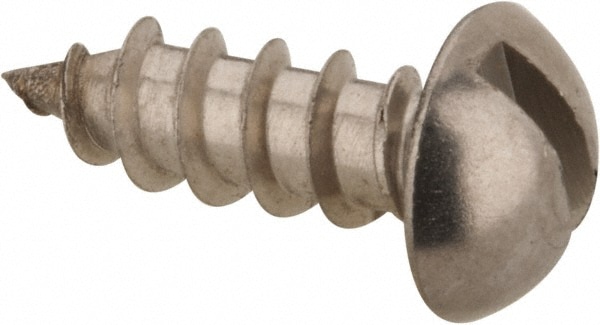 Value Collection R63040889 #8, 1/2" Length Under Head, Slotted Drive, Round Head Wood Screw Image