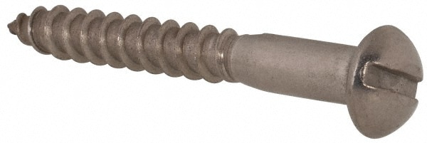 Value Collection R63046244 #10, 1-1/2" Length Under Head, Slotted Drive, Round Head Wood Screw Image