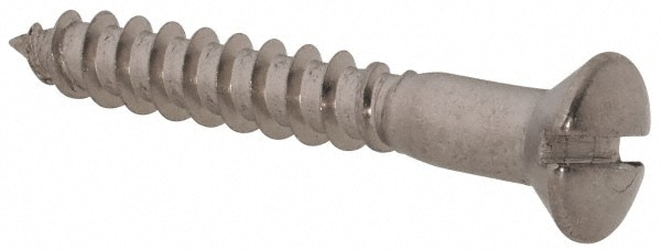 Value Collection R63046445 #6, 1" Length Under Head, Slotted Drive, Oval Head Wood Screw Image