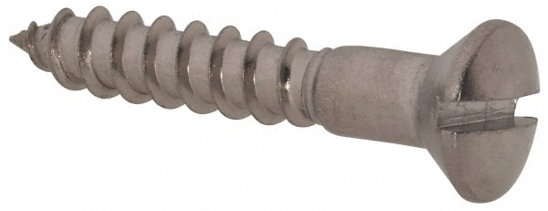 Value Collection R63046022 #8, 1" Length Under Head, Slotted Drive, Oval Head Wood Screw Image