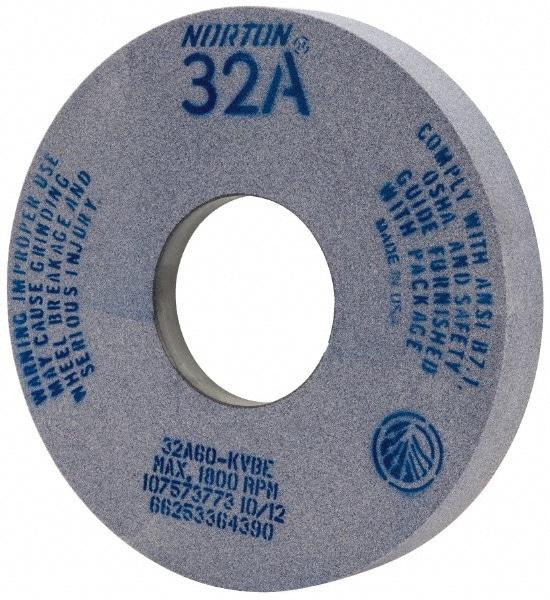 Norton 66253364390 Surface Grinding Wheel: 14" Dia, 2" Thick, 5" Hole, 60 Grit, K Hardness Image