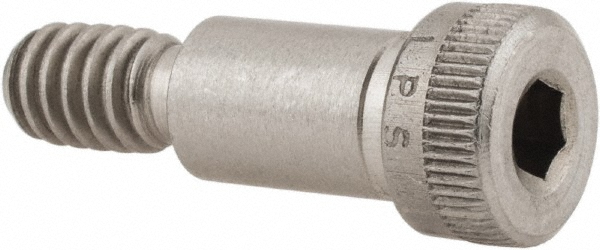 Shoulder Screw: 5/16" Shoulder Dia, 1/2" Shoulder Length, 1/4-20, 18-8 Stainless Steel, Hex Socket - 18-8 Stainless Steel