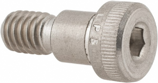 Shoulder Screw: 3/8" Shoulder Dia, 3/8" Shoulder Length, 5/16-18, 18-8 Stainless Steel, Hex Socket - 18-8 Stainless Steel